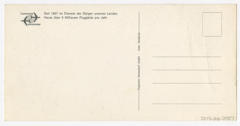 Image: postcard: Düsseldorf Airport, Lufthansa Boeing 737-100