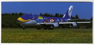 Image: postcard: ANA (All Nippon Airways), Boeing 747