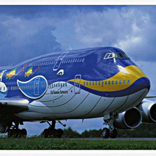 Image #7: postcard: ANA (All Nippon Airways), Boeing 747