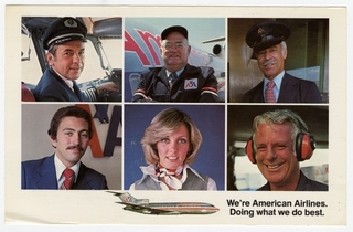 Image: postcard: American Airlines, Boeing 727