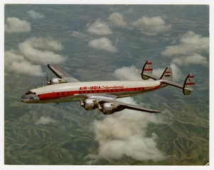 Image: postcard: Air India International, Lockheed Constellation