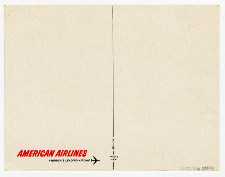 Image: postcard: American Airlines, Boeing 707