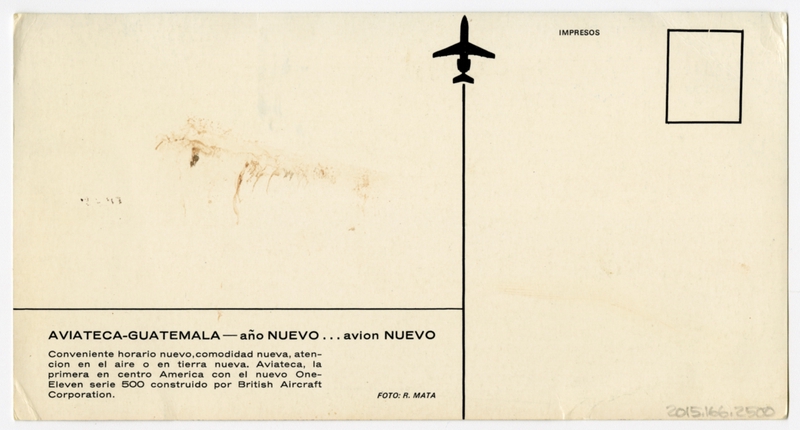 Image: postcard: Aviateca, BAC One-Eleven