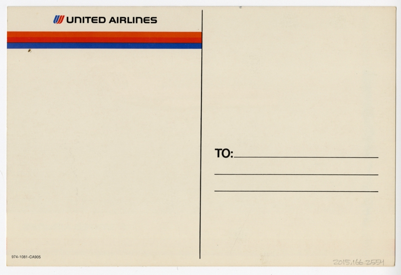 Image: postcard: United Airlines, Boeing 727