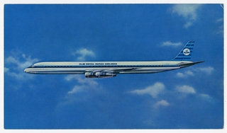 Image: postcard: KLM (Royal Dutch Airlines), Douglas DC-8-63