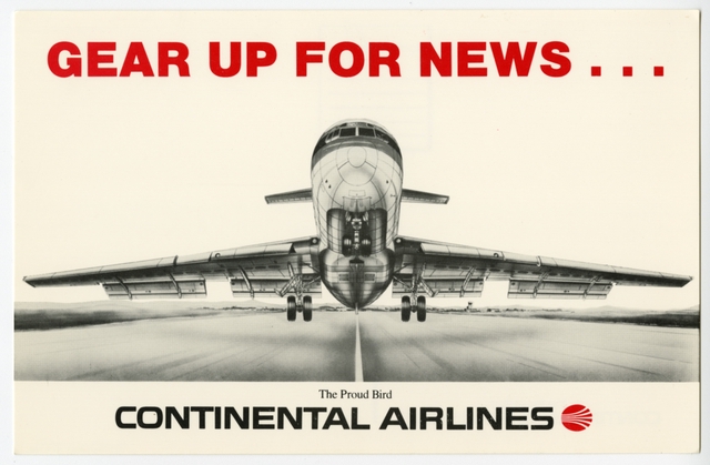 Postcard: Continental Airlines