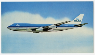 Image: postcard: KLM (Royal Dutch Airlines), Boeing 747B