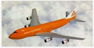 Image: postcard: Braniff International, Boeing 747