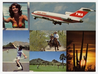 Image: postcard: TWA (Trans World Airlines), Boeing 727