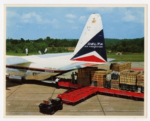 Image: postcard: Delta Air Lines, Lockheed L-100 Hercules