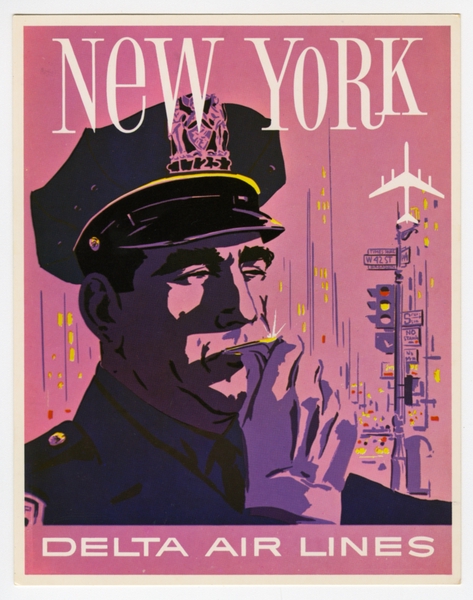 Image: postcard: Delta Air Lines, New York