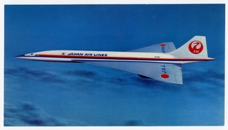 Image: postcard: JAL (Japan Air Lines), Boeing 2707 SST
