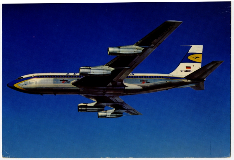 Image: postcard: Lufthansa, Boeing 720B