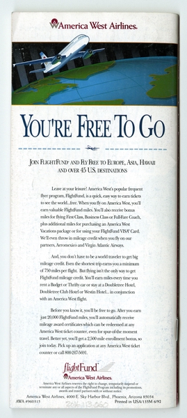Image: timetable: America West Airlines