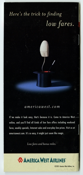 Image: timetable: America West Airlines