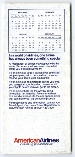 Image: timetable: American Airlines