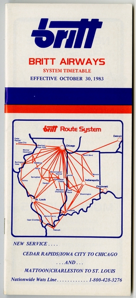 Image: timetable: Britt Airways