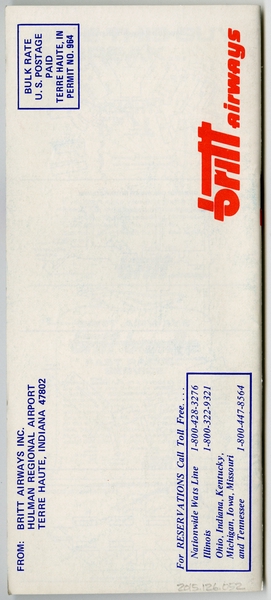 Image: timetable: Britt Airways