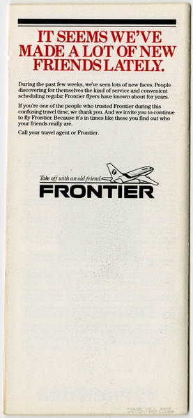 Image: timetable: Frontier Airlines