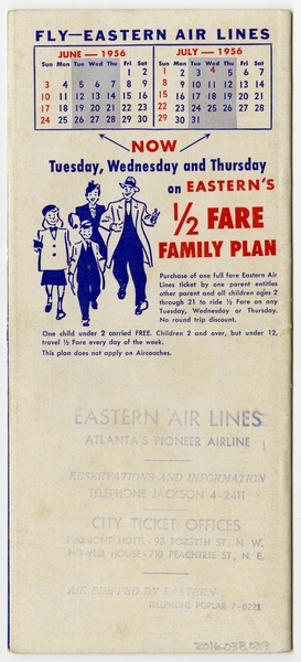 Image: timetable: Eastern Air Lines