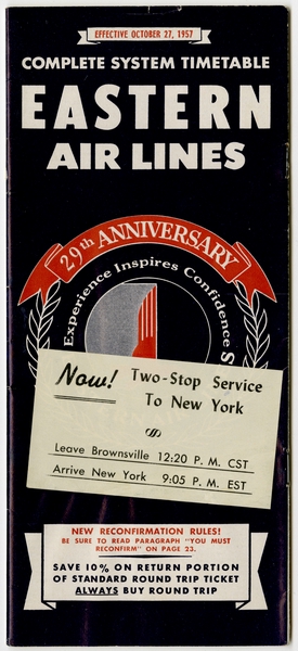 Image: timetable: Eastern Air Lines