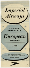 Image: timetable: Imperial Airways, Europe