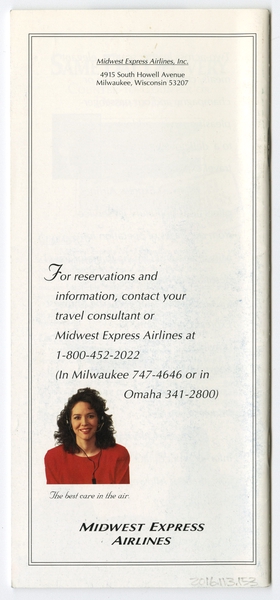 Image: timetable: Midwest Express Airlines