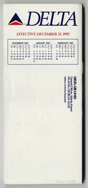Image: timetable: Delta Air Lines