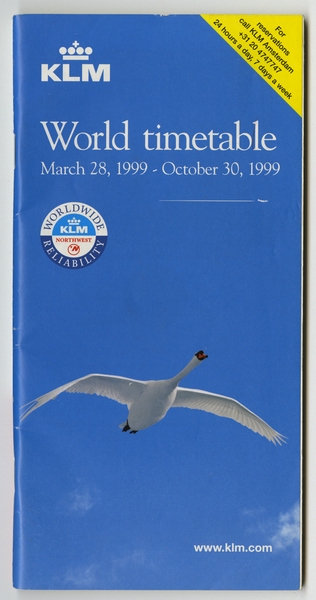 Image: timetable: KLM (Royal Dutch Airlines)