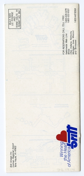 Image: system timetable: Britt Airways