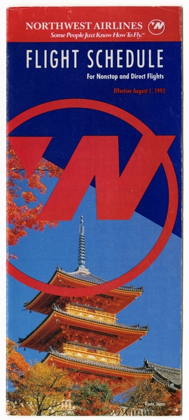 Image: timetable: Northwest Airlines
