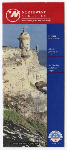 Image: timetable: Northwest Airlines