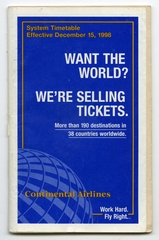 Image: system timetable: Continental Airlines