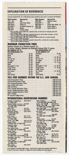 Image: timetable: Northwest Airlines