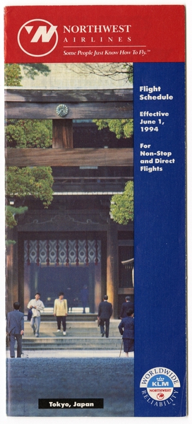 Image: timetable: Northwest Airlines