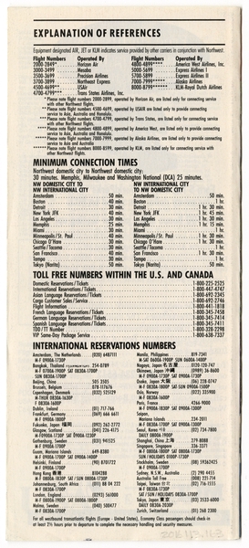 Image: timetable: Northwest Airlines