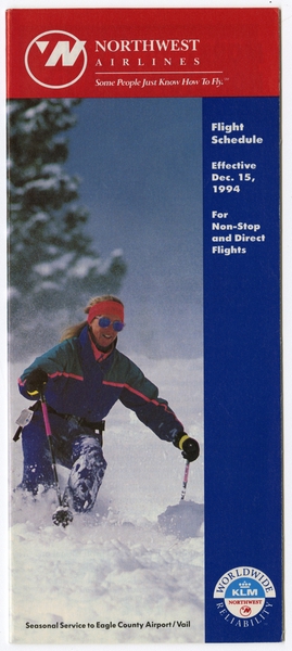 Image: timetable: Northwest Airlines