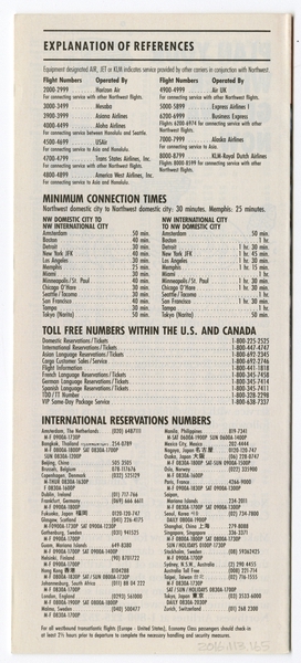 Image: timetable: Northwest Airlines