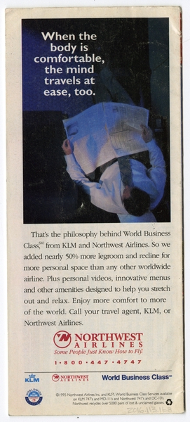 Image: timetable: Northwest Airlines