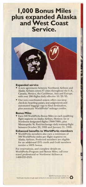 Image: timetable: Northwest Airlines