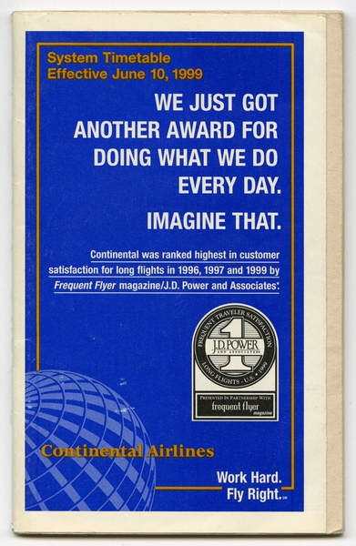 Image: system timetable: Continental Airlines