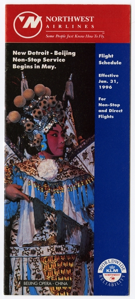 Image: timetable: Northwest Airlines