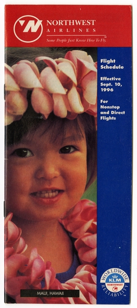 Image: timetable: Northwest Airlines