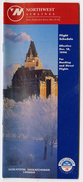 Image: timetable: Northwest Airlines