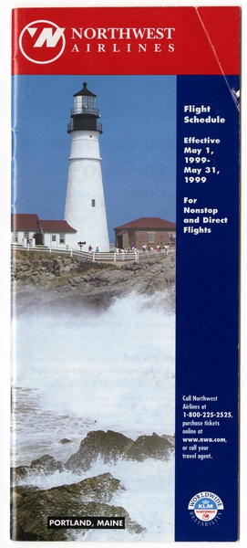 Image: timetable: Northwest Airlines