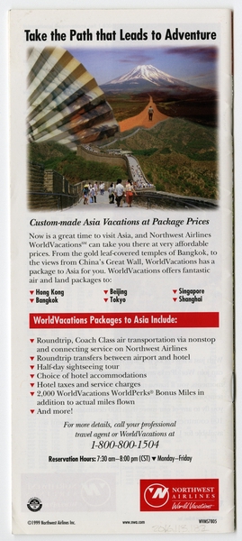 Image: timetable: Northwest Airlines