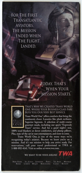 Image: timetable: TWA (Trans World Airlines)