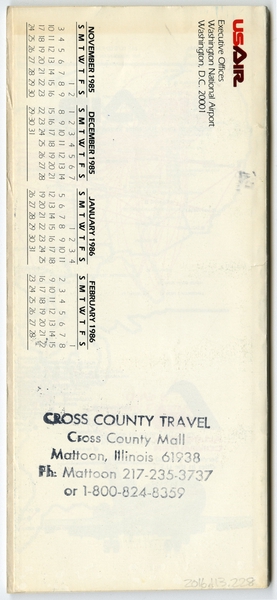 Image: timetable: USAir