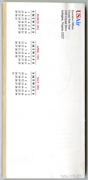 Image: timetable: USAir