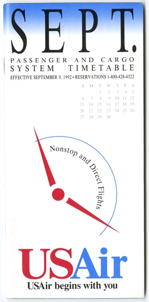 Image: timetable: USAir